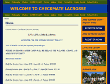 Tablet Screenshot of checkmatelacrosse.com